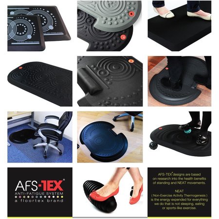 Floortex 3000X Anti-Fatigue Mat, Ebony, Polyester; Polyurethane FLRFCA32039XBM